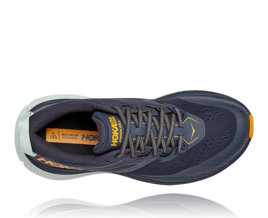 Zapatillas Trail Hoka One One Hombre - Stinson Atr 6 - Azul Marino/Blancas - QXM905174